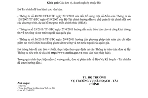 Công văn 1601/LĐTBXH-KHTC  thông báo văn bản mới