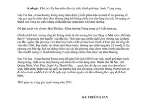 Công văn 837/BTĐKT-VuIII giải quyết dứt điểm khen thưởng tổng kết kháng chiến