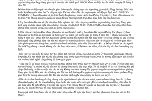 Công văn 2691/STP-BTTP nội dung liên quan đến việc chuyển giao