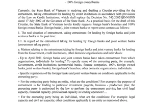 Official Dispatch No. 3678/NHNN-CSTT, On the situation of entrustment, entrustme