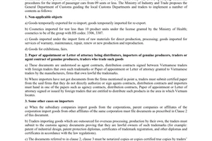 Official Dispatch No. 4640/BCT-XNK of May 27, 2011, On implementing the Notice