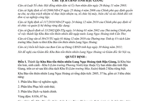 Quyết định 22/2011/QĐ-UBND thành lập Khu Bảo tồn thiên nhiên Lung Ngọc Hoàng Hậu Giang