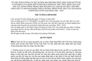 Quyết định 945/QĐ-TTg phân công bộ, ngành, địa phương thực hiện Nghị quyết