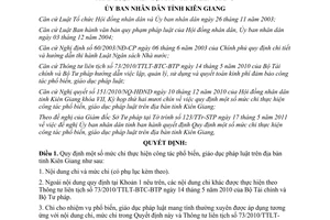 Quyết định 22/2011/QĐ-UBND công tác phổ biến giáo dục pháp luật tỉnh Kiên Giang