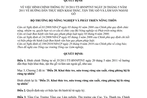 Quyết định 807/QĐ-BNN-VP đính chính Thông tư 35/2011/TT-BNNPTNT