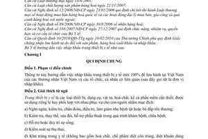 Thông tư 24/2011/TT-BYT hướng dẫn nhập khẩu trang thiết bị y tế