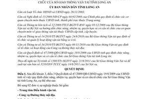 Quyết định 16/2011/QĐ-UBND sửa đổi Quyết định 47/2009/QĐ-UBND tỉnh Long An