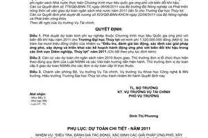 Quyết định 834/QĐ-BNN-TC phê duyệt dự toán kinh phí sự nghiệp