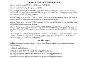 Quyết định 13/2011/QĐ-UBND quy định giá dịch vụ xe ra vào bến xe khách