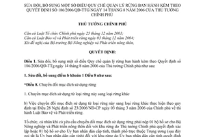 Quyết định 34/2011/QĐ-TTg sửa đổi Quy chế quản lý rừng