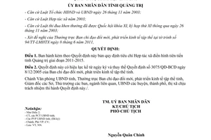 Quyết định 1211/QĐ-UBND năm 2011 tiêu chí Hợp tác xã điển hình tiên tiến