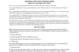 Nghị quyết 16/2011/NQ-HĐND sửa đổi Đề án cứng hóa giao thông nông thôn