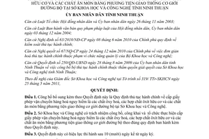 Quyết định 25/2011/QĐ-UBND công bố bổ sung quy định thủ tục hành chính