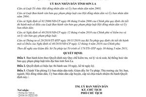 Quyết định 09/2011/QĐ-UBND xử lý rà soát hệ thống hoá văn bản quy phạm pháp luật