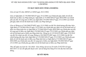 Quyết định 33/2011/QĐ-UBND cước vận tải hàng hóa bằng ô tô