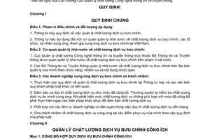 Thông tư 15/2011/TT-BTTTT  quản lý chất lượng dịch vụ bưu chính