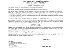 Nghị quyết 17/2011/NQ-HĐND thông qua quy định phân cấp quản lý nhà nước