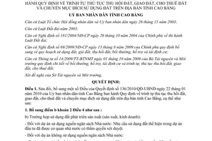 Quyết định 1201/2011/QĐ-UBND sửa đổi Quyết định 136/2010/QĐ-UBND