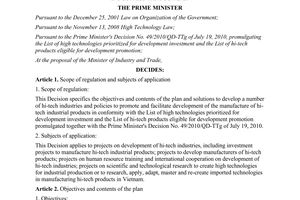 Decision No. 842/QD-TTg of June 01, 2011, approving the plan on development