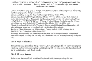 Thông tư 42/2011/TT-BGTVT hướng dẫn thực hiện chế độ thời giờ làm việc