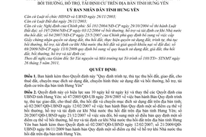 Quyết định 09/2011/QĐ-UBND Quy định trình tự, thủ tục thu hồi, giao, cho thuê