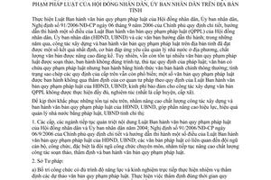 Chỉ thị 19/2011/CT-UBND xây dựng ban hành văn bản quy phạm pháp luật của HĐND