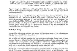 Thông báo 132/TB-VPCP Quy hoạch chi tiết Nhóm cảng biển số 5