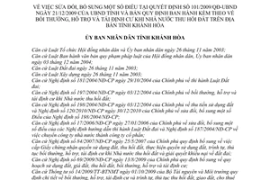 Quyết định 10/2011/QĐ-UBND sửa đổi Quyết định 101/2009/QĐ-UBND