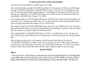 Quyết định 1733/QĐ-UBND 2011 khai thác mỏ trong thời gian xác định giá thu tiền cấp quyền Thanh Hóa