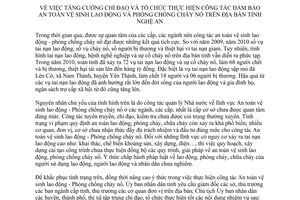 Chỉ thị 18/CT-UBND 2011 đảm bảo an toàn vệ sinh lao động phòng chống cháy nổ Nghệ An