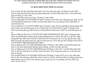 Quyết định 24/2011/QĐ-UBND chế độ, chính sách lực lượng dân quân tự vệ