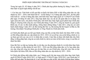 Nghị quyết 83/NQ-CP phiên họp Chính phủ thường kỳ tháng 5