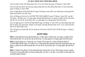 Quyết định 08/2011/QĐ-UBND phân bổ kinh phí dự án khoa học công nghệ Hòa Bình