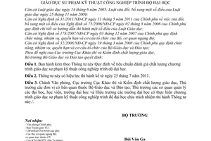 Thông tư 23/2011/TT-BGDĐT tiêu chuẩn đánh giá chất lượng