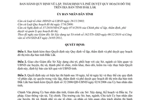 Quyết định 13/2011/QĐ-UBND  lập, thẩm định và phê duyệt quy hoạch đô thị