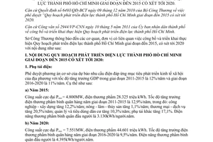 Thông báo 3663/TB-SCT công bố và triển khai Quy hoạch phát triển điện lực