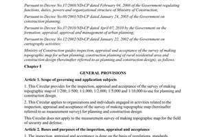 Circular No.05/2011/TT-BXD  regulating inspection, appraisal and acceptance