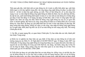 Chỉ thị 897/CT-TTg đảm bảo an toàn thông tin số