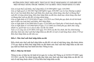 Thông tư 82/2011/TT-BTC hướng dẫn thực hiện mức thuế suất thuế nhập khẩu ưu đãi