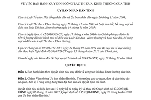 Quyết định 14/2011/QĐ-UBND công tác thi đua khen thưởng của tỉnh Đắk Lắk