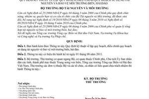 Thông tư 19/2011/TT-BTNMT Quy định kỹ thuật lập quy hoạch, điều chỉnh quy hoạch