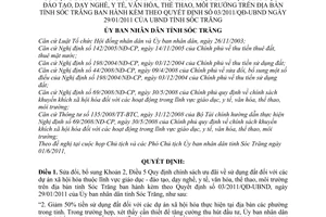 Quyết định 20/2011/QĐ-UBND sửa đổi chính sách ưu đãi về sử dụng đất