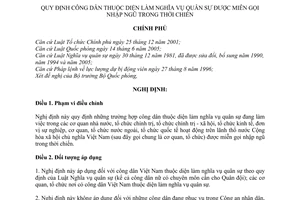 Nghị định 42/2011/NĐ-CP công dân thuộc diện làm nghĩa vụ quân sự