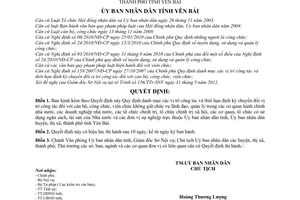 Quyết định 18/2011/QĐ-UBND danh mục vị trí công tác và thời hạn định kỳ