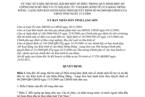 Quyết định 10/2011/QĐ-UBND sửa đổi, bãi bỏ Quy định chính sách hỗ trợ và ưu đãi