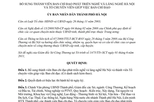 Quyết định 2679/QĐ-UBND năm 2011 bổ sung thành viên Ban chỉ đạo phát triển nghề