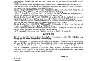 Quyết định 744/QĐ-SXD-QLVLXD  Quy trình giải quyết thủ tục “Tiếp nhận