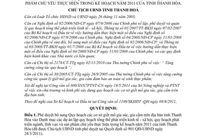 Quyết định 1901/QĐ-UBND lập quy hoạch tổng thể phát triển kinh tế xã hội 2011 Thanh Hóa