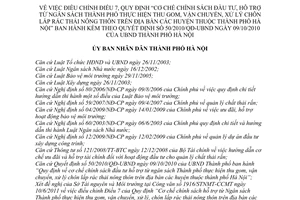 Quyết định 18/2011/QĐ-UBND điều chỉnh Quyết định 50/2010/QĐ-UBND