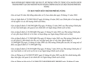 Quyết định 16/2011/QĐ-UBND Quản lý, sử dụng vốn ủy thác ngân hàng